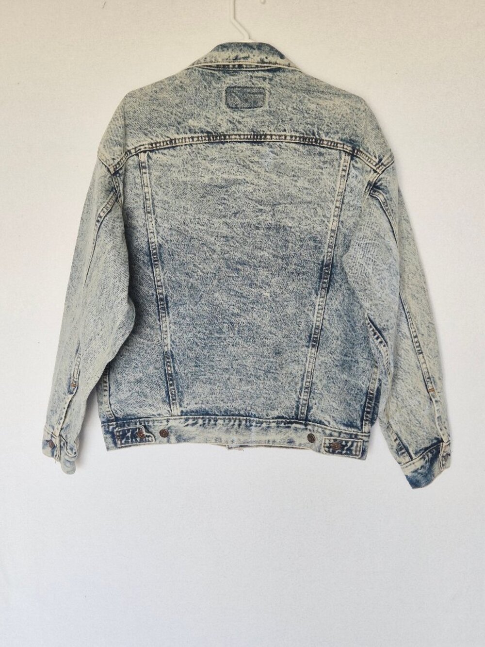 Vintage'80s Levi's 70507-0219 Made in USA Stonewashed Denim Trucker Jacket - Picture 4 of 15
